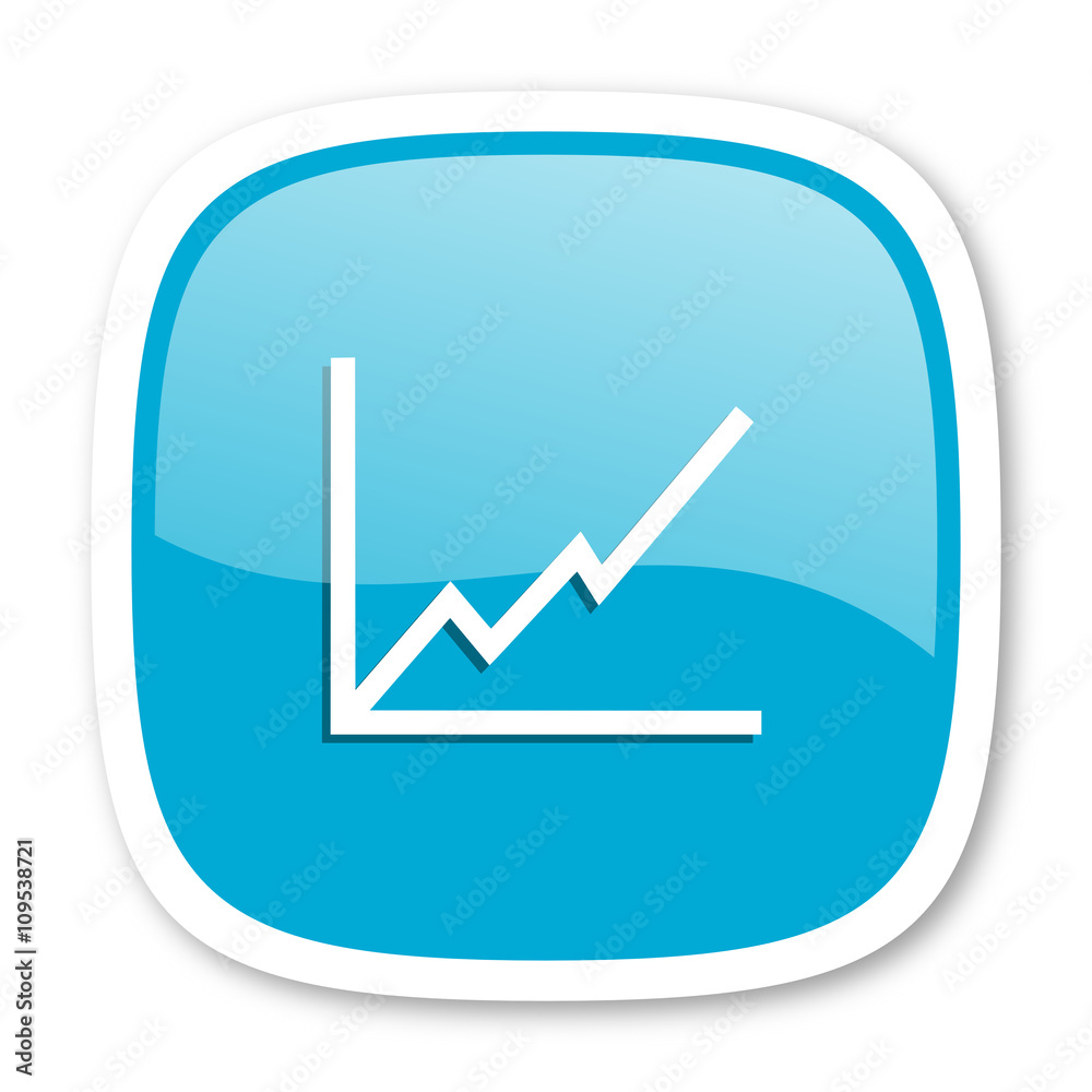 chart blue glossy web icon chart blue glossy web icon
