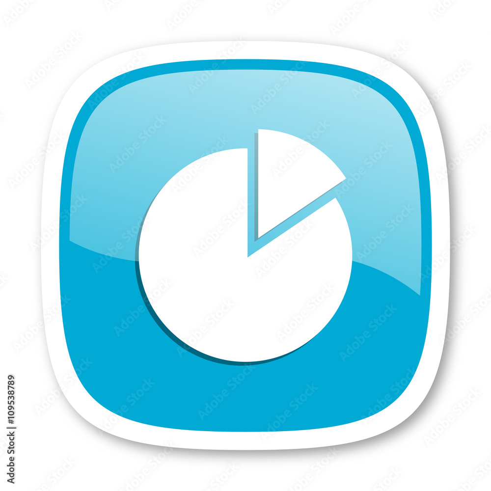 chart blue glossy web icon chart blue glossy web icon