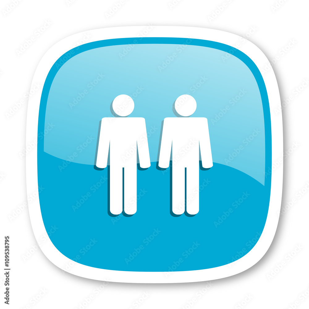 couple blue glossy web icon couple blue glossy web icon