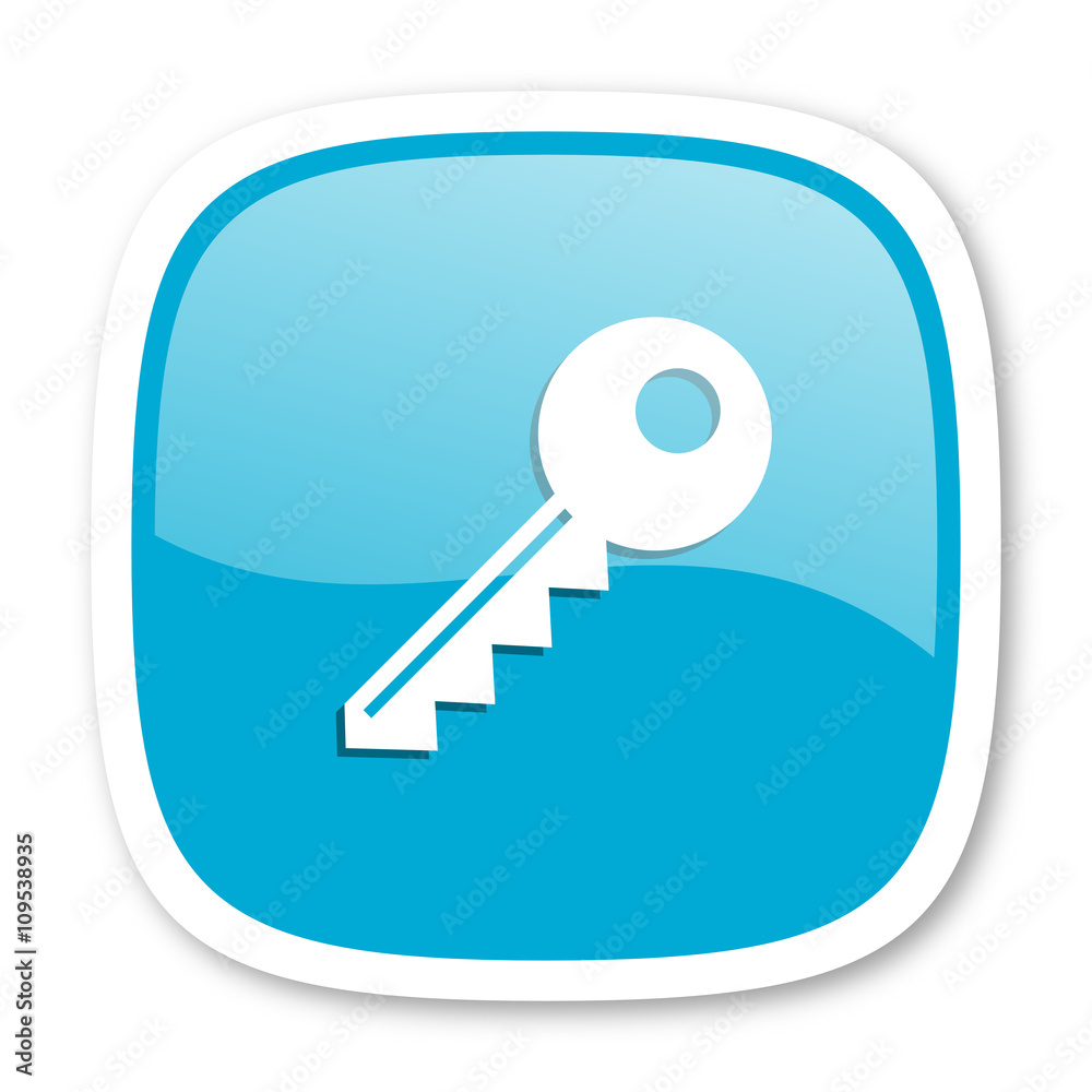key blue glossy web icon key blue glossy web icon