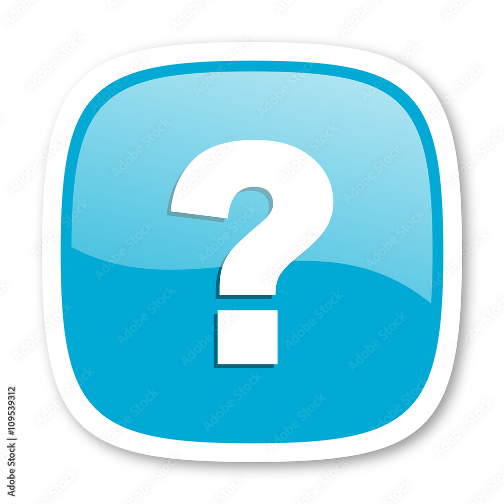 question mark blue glossy web icon question mark blue glossy web icon