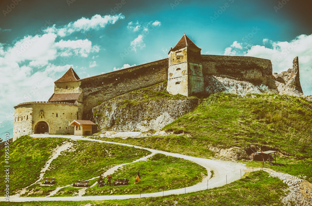 Rasnov Medieval Citadel In Romania Built Between 1211 and 1225