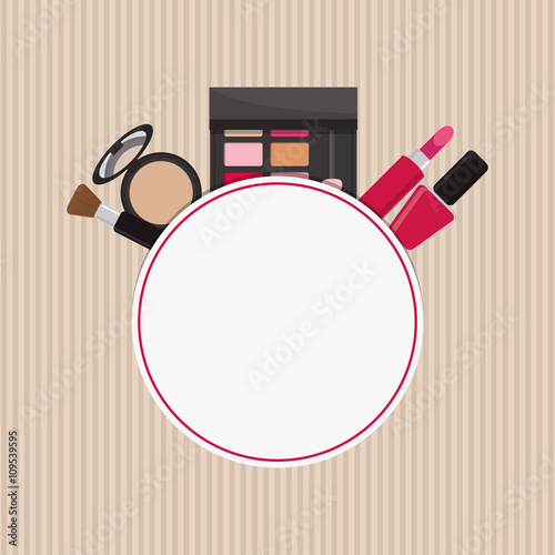 Make up design. cosmetic icon. skin care concept, vector illustration
