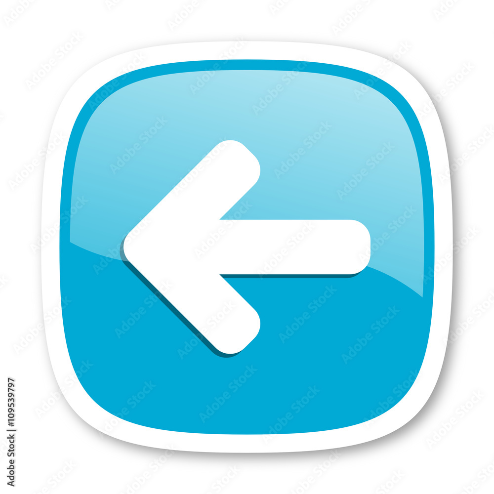 left arrow blue glossy web icon left arrow blue glossy web icon