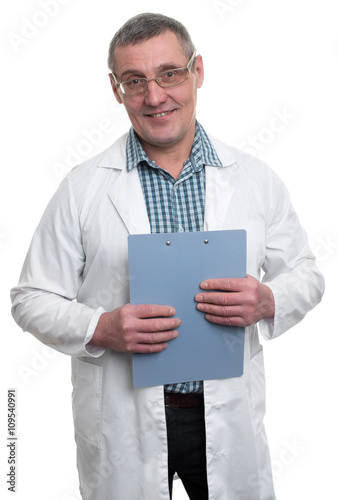 Portrait of smiling mature doctor