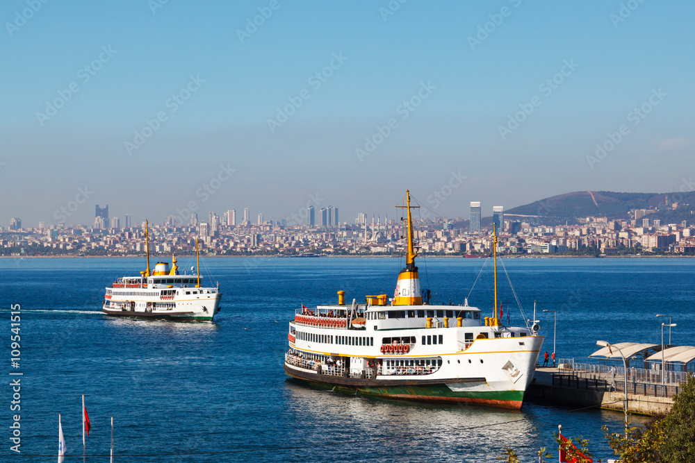 Traditional Istanbul passenger ferry