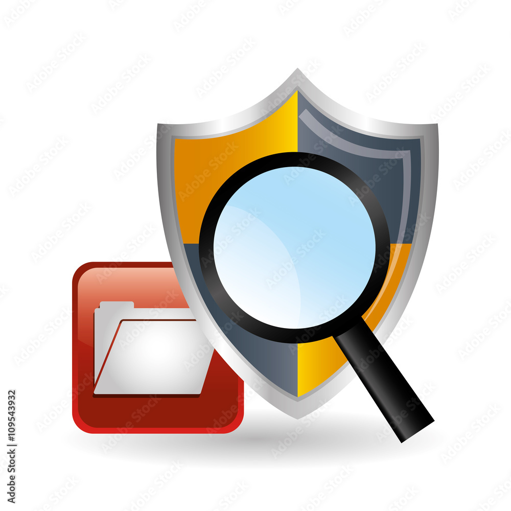 security system design. social media icon. shield concept