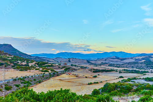 Panorama of inner Sardinia / Valley in Sardinia - Italy