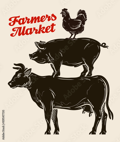 farm animals, livestock farming, husbandry, cattle breeding
