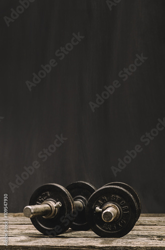 Fitness or body building concept image. Background for advertising of bodybuilding or fitness theme.