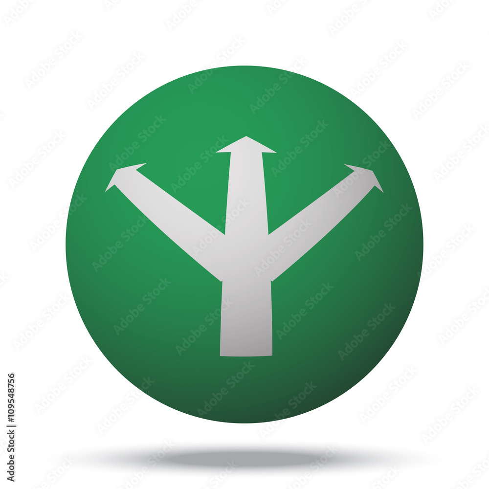White Strategy web icon on green sphere ball White Strategy web icon on green sphere ball