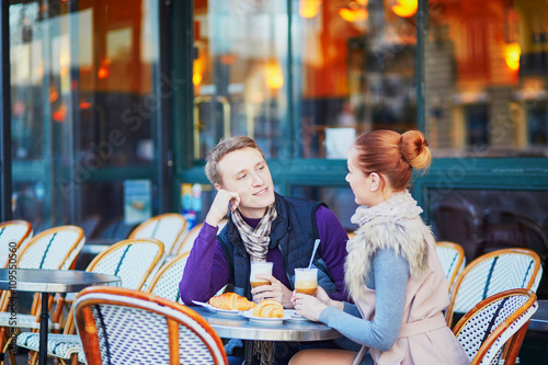 Young couple in cafe in Paris  France