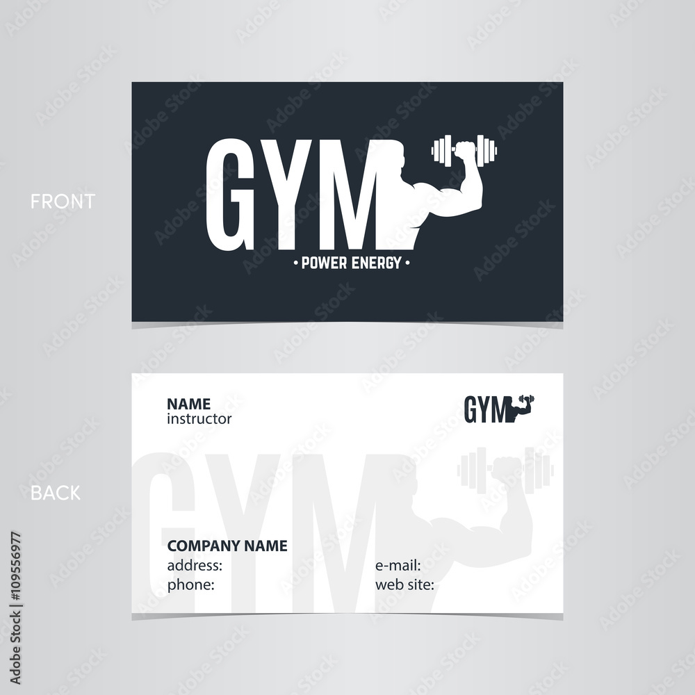 Fototapeta premium Business card gym