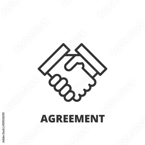 Line icon. Agreement