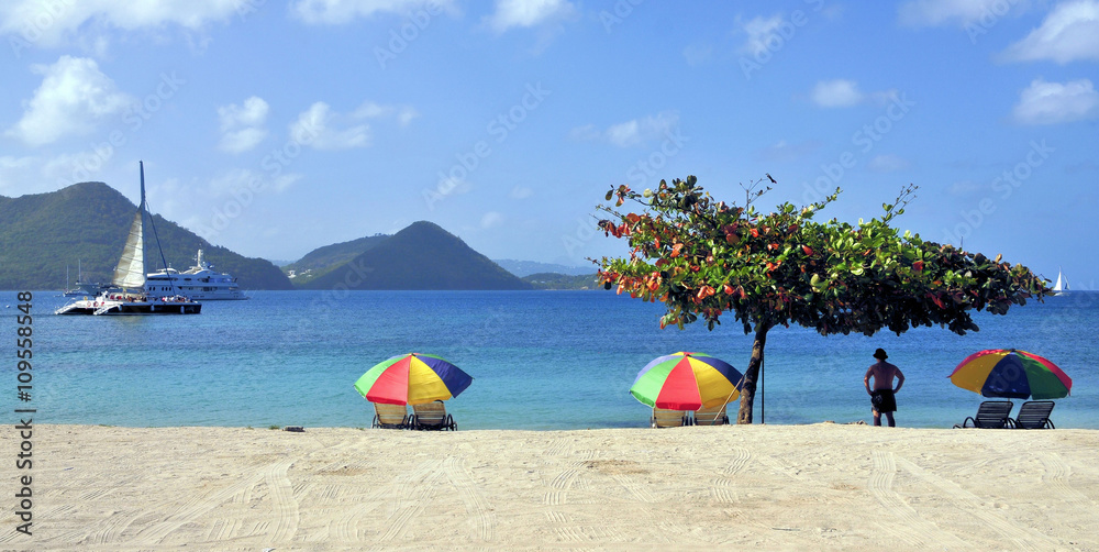 Obraz premium St Lucia Views / Ocean and beach view from St Lucia