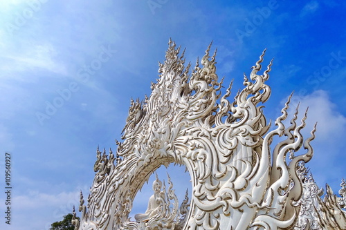 Wat Rong Khun, known as the White Temple. Chiang Rai, Thailand photo