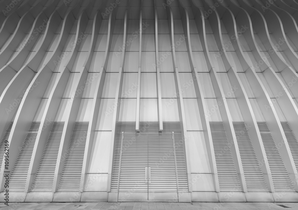 Fototapeta premium Futuristic metallic door or gate