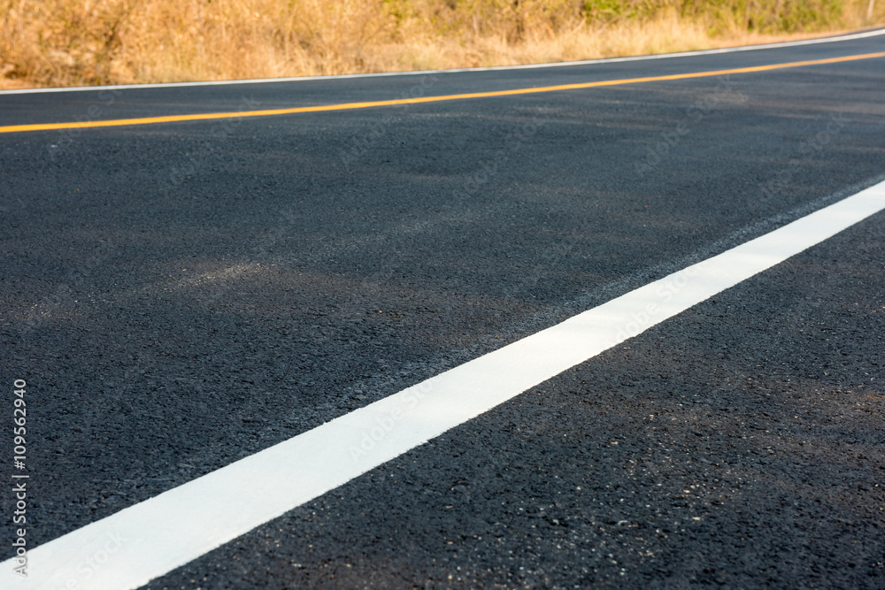 Obraz premium new road in forest