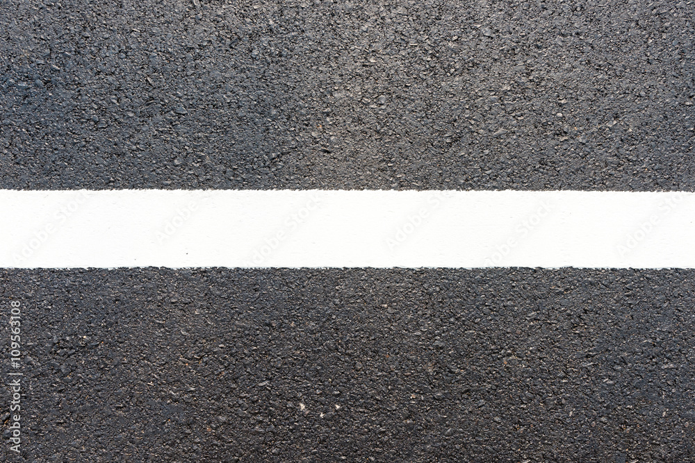 Fototapeta premium white line on the new road