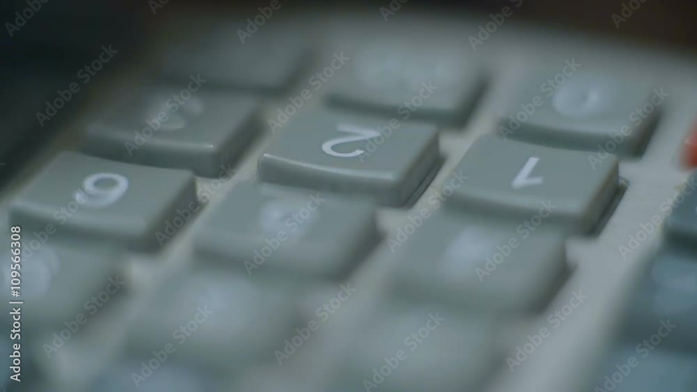 Fingers Dial Buttons on the Calculator Fingers Dial Buttons on the Calculator
