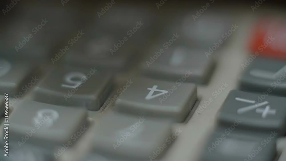 Fingers Dial Button Four and Five on the Calculator Fingers Dial Button Four and Five on the Calculator