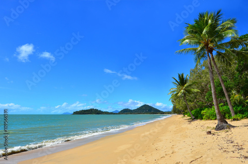 Landscape of Clifton beach near Cairns Queensland Australia
