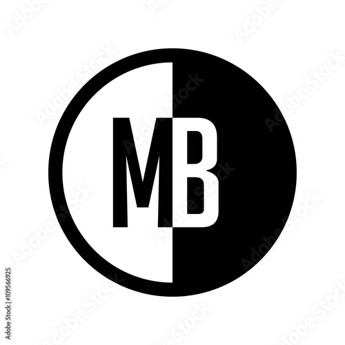 Free Download INITIAL CIRCLE HALF LOGO MB - GFXLoad