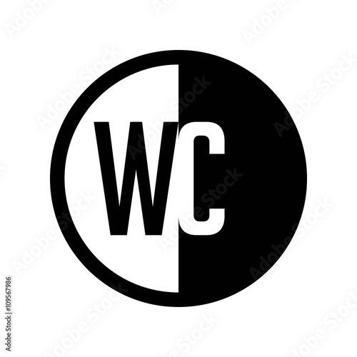 Free Download INITIAL CIRCLE HALF LOGO WC - GFXLoad