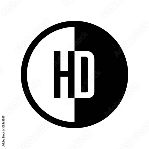 INITIAL CIRCLE HALF LOGO HD