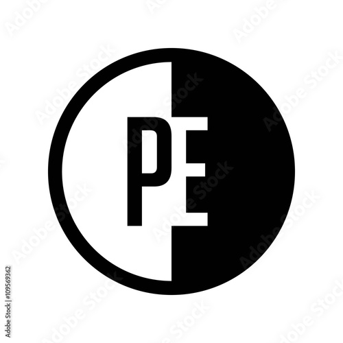 INITIAL CIRCLE HALF LOGO PE