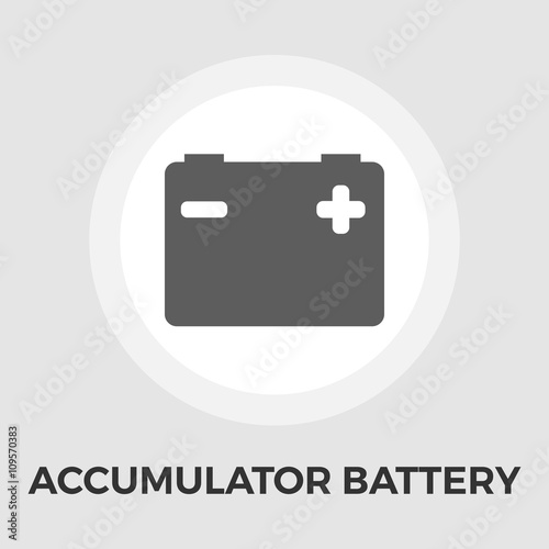 Accumulator Battery Flat Icon