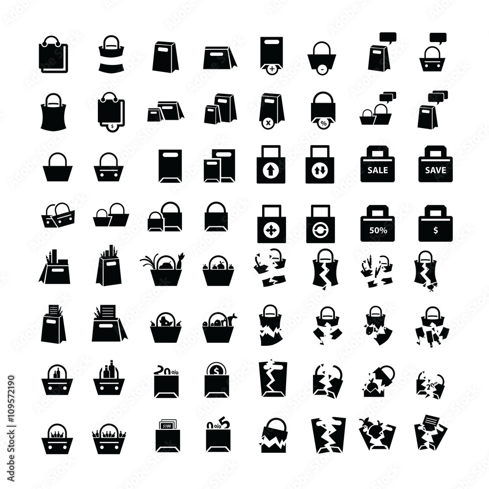 Shopping Bags Set 64 item design Shopping Bags Set 64 item design