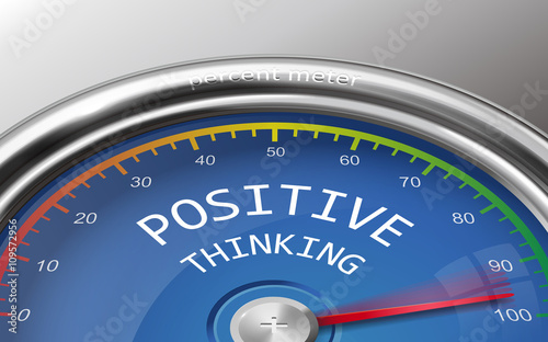 positive thinking conceptual 3d illustration meter
