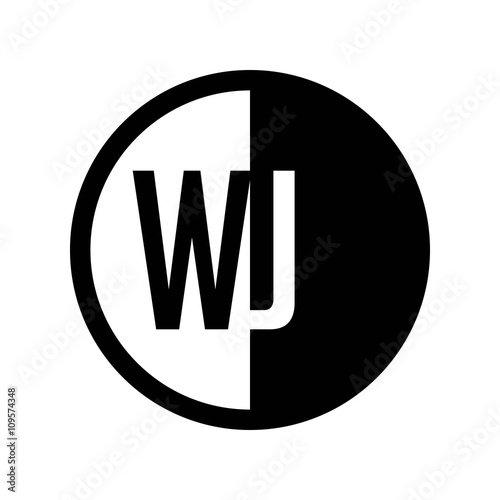 Free Download INITIAL CIRCLE HALF LOGO WJ - GFXLoad