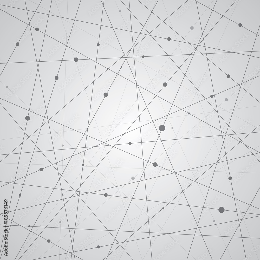 Abstract vector background, more lines and points, geometry, technology 