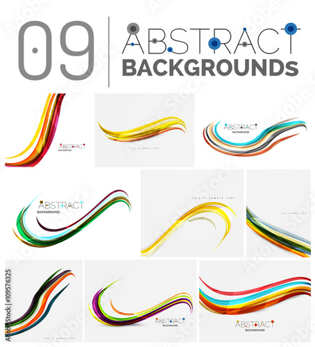 Set of abstract backgrounds