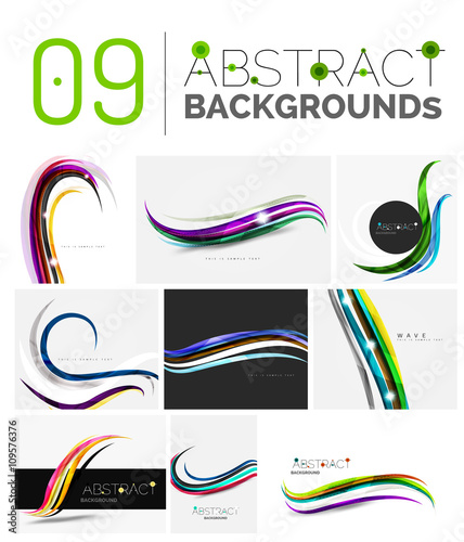 Set of abstract backgrounds