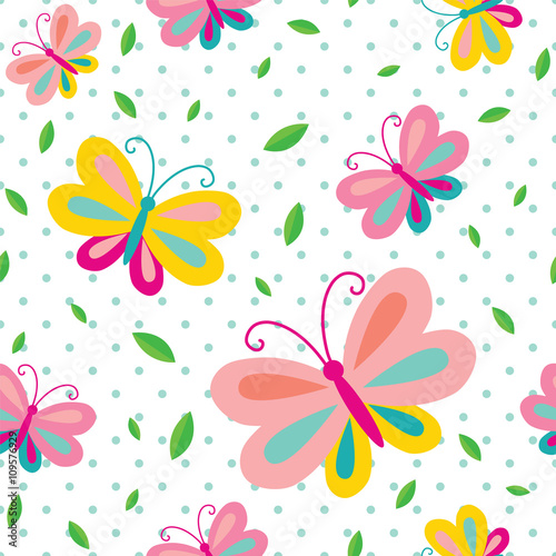 Seamless butterfly pattern backgrounds