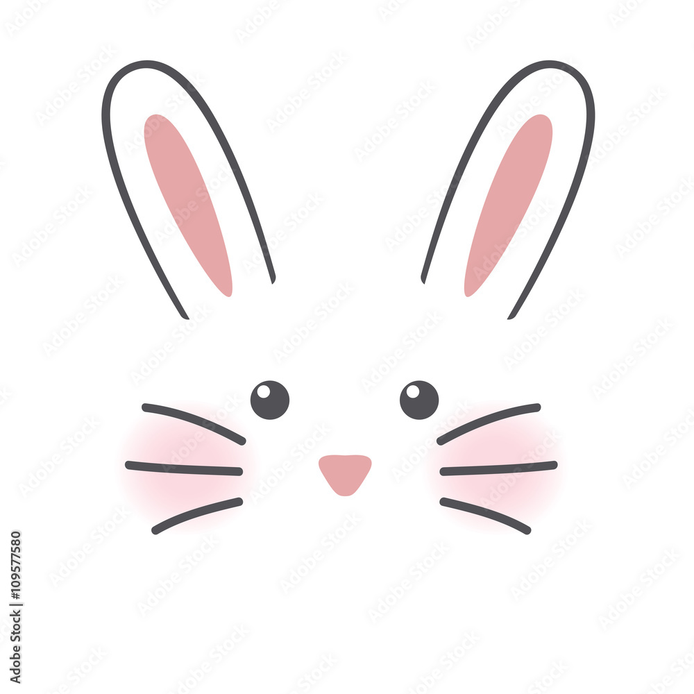 Fototapeta premium Cute rabbit face