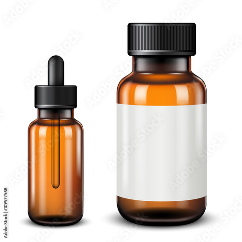 Medical bottles isolated on white