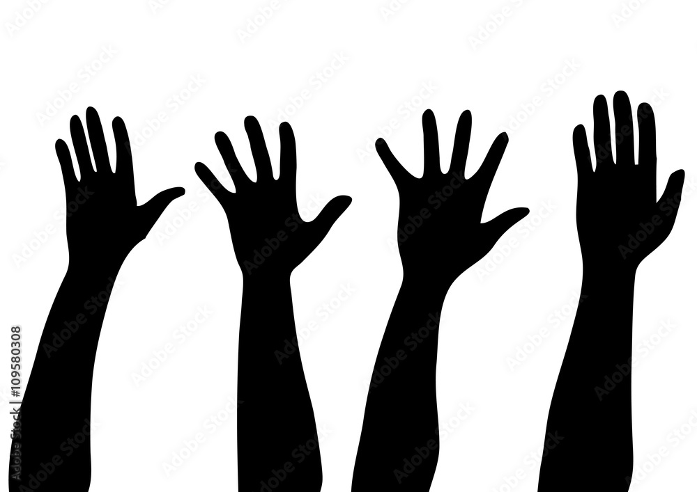 hands up art vector