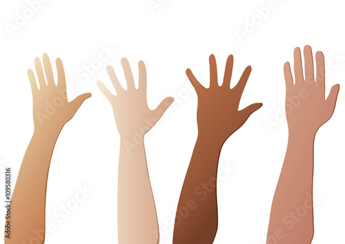 hands up art vector