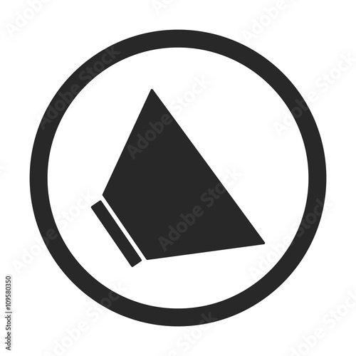 Pet veterinary collar sign simple icon on background