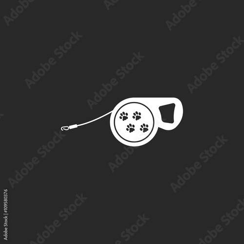 Dog cat pet lead sign simple icon on background