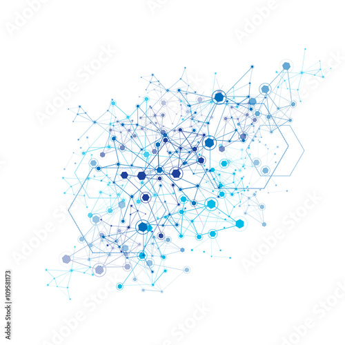 Global Network On White Background - Vector Illustration, Graphic Design Useful For Your Design
