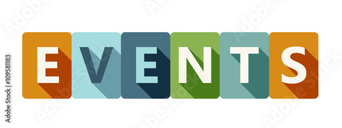 EVENTS Overlapping Vector Letters Icon