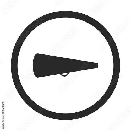 Movie directors megaphone sign simple icon on background
