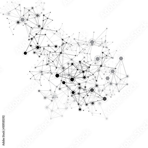 Global Network On White Background - Vector Illustration  Graphic Design Useful For Your Design