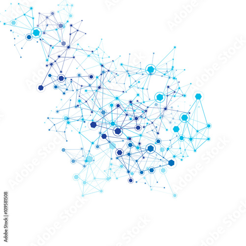 Global Network On White Background - Vector Illustration, Graphic Design Useful For Your Design