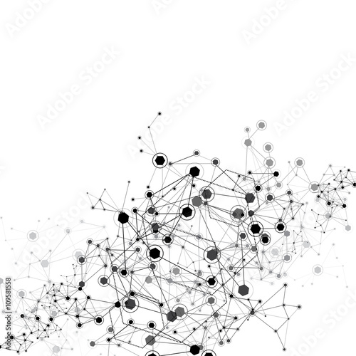 Global Network On White Background - Vector Illustration, Graphic Design Useful For Your Design